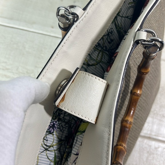 Gucci Raffia Bamboo Handles Straw Tote ✅COA Included - Picture 14 of 16